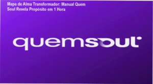 Capa digital com título 'Manual Quem Soul' e descrição 'Decodificando seu projeto de alma com Numerologia Pitagórica e IA'