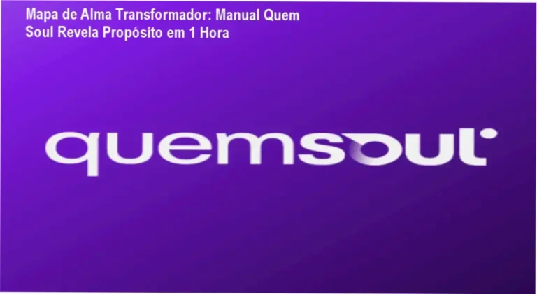 Capa digital com título 'Manual Quem Soul' e descrição 'Decodificando seu projeto de alma com Numerologia Pitagórica e IA'