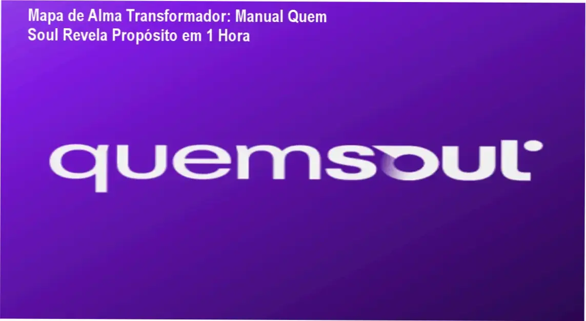 Capa digital com título 'Manual Quem Soul' e descrição 'Decodificando seu projeto de alma com Numerologia Pitagórica e IA'
