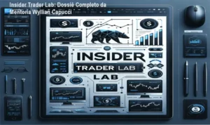 Gráficos de análise institucional e fluxo de ordens representando a metodologia Insider Trader Lab