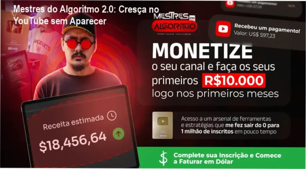 Mestres do Algoritmo 2.0: Cresça no YouTube sem Aparecer