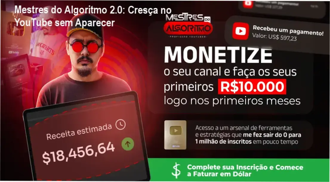 Image showcasing AI-generated YouTube thumbnails and SEO tools with financial growth charts