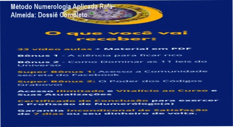 Método Numerologia Aplicada Rafà Almeida: Dossiê Completo