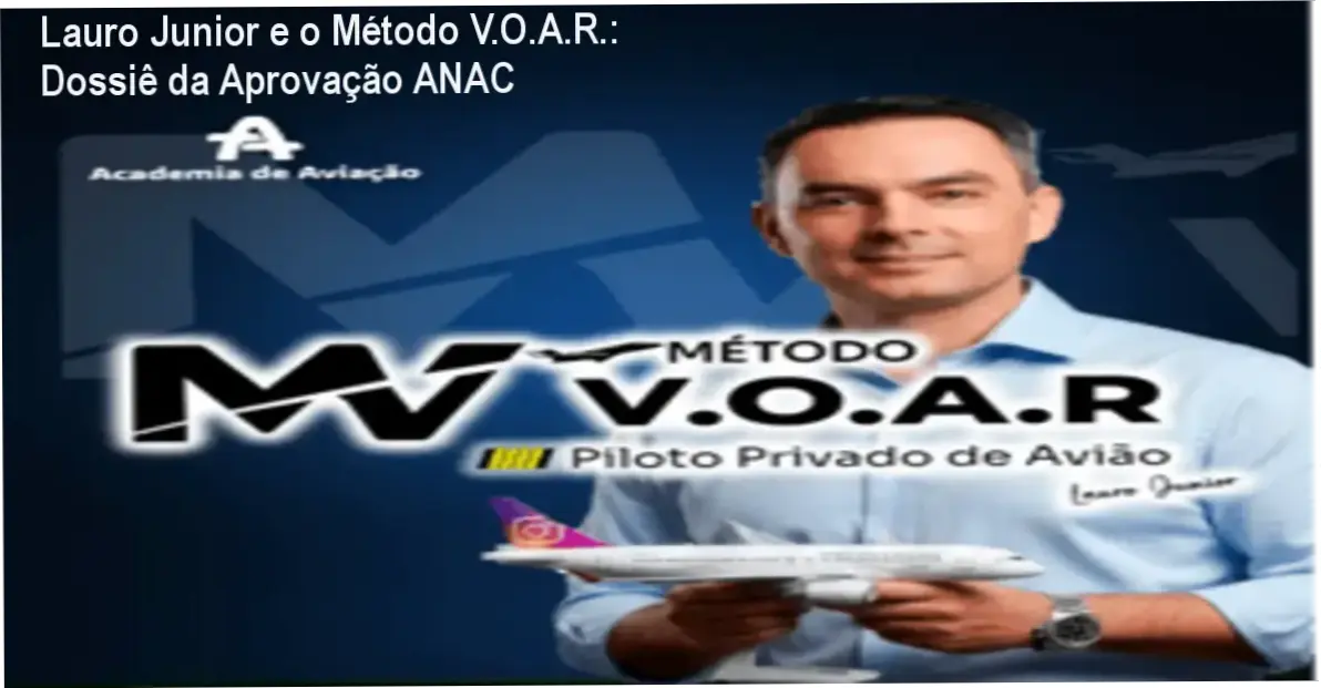 Método V.O.A.R. de Lauro Junior mostrando interface de simulados e aulas para Piloto Privado