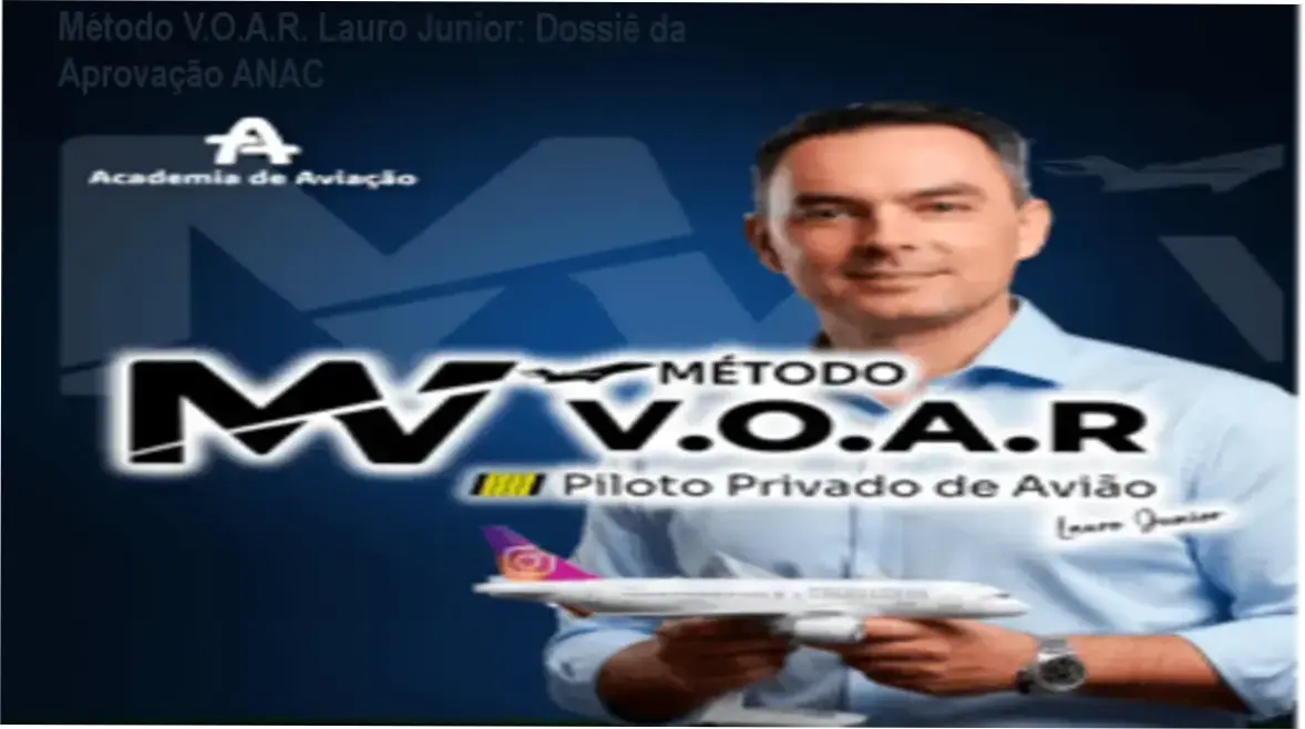 Interface de estudos do Método V.O.A.R. de Lauro Junior com simulados ANAC e plataforma de aviação