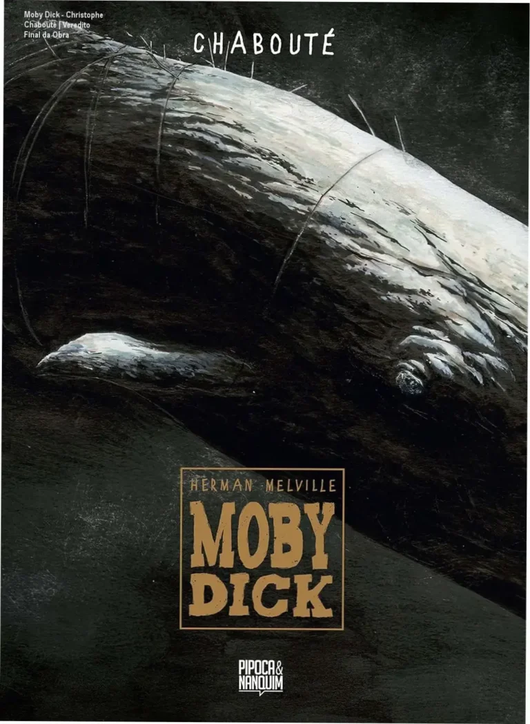 Capa da edição de luxo de Moby Dick adaptada por Christophe Chabouté