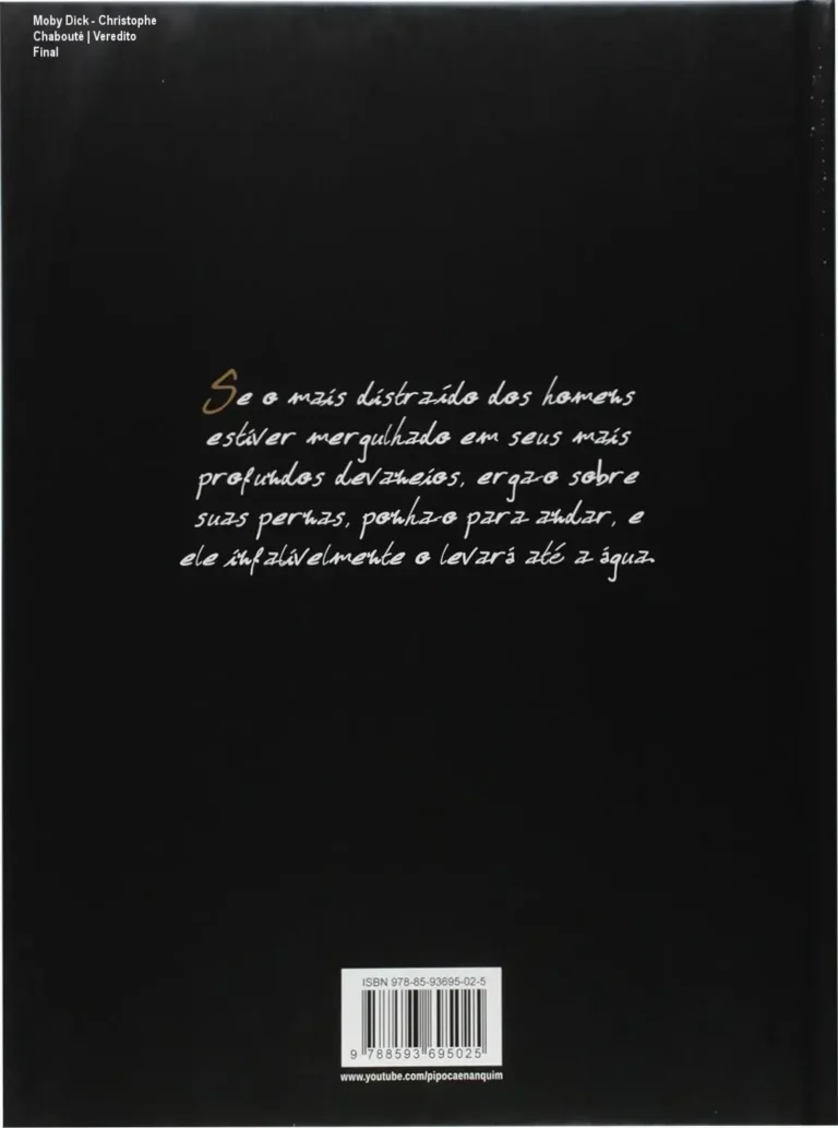 Capa da edição de luxo de Moby Dick adaptada por Christophe Chabouté