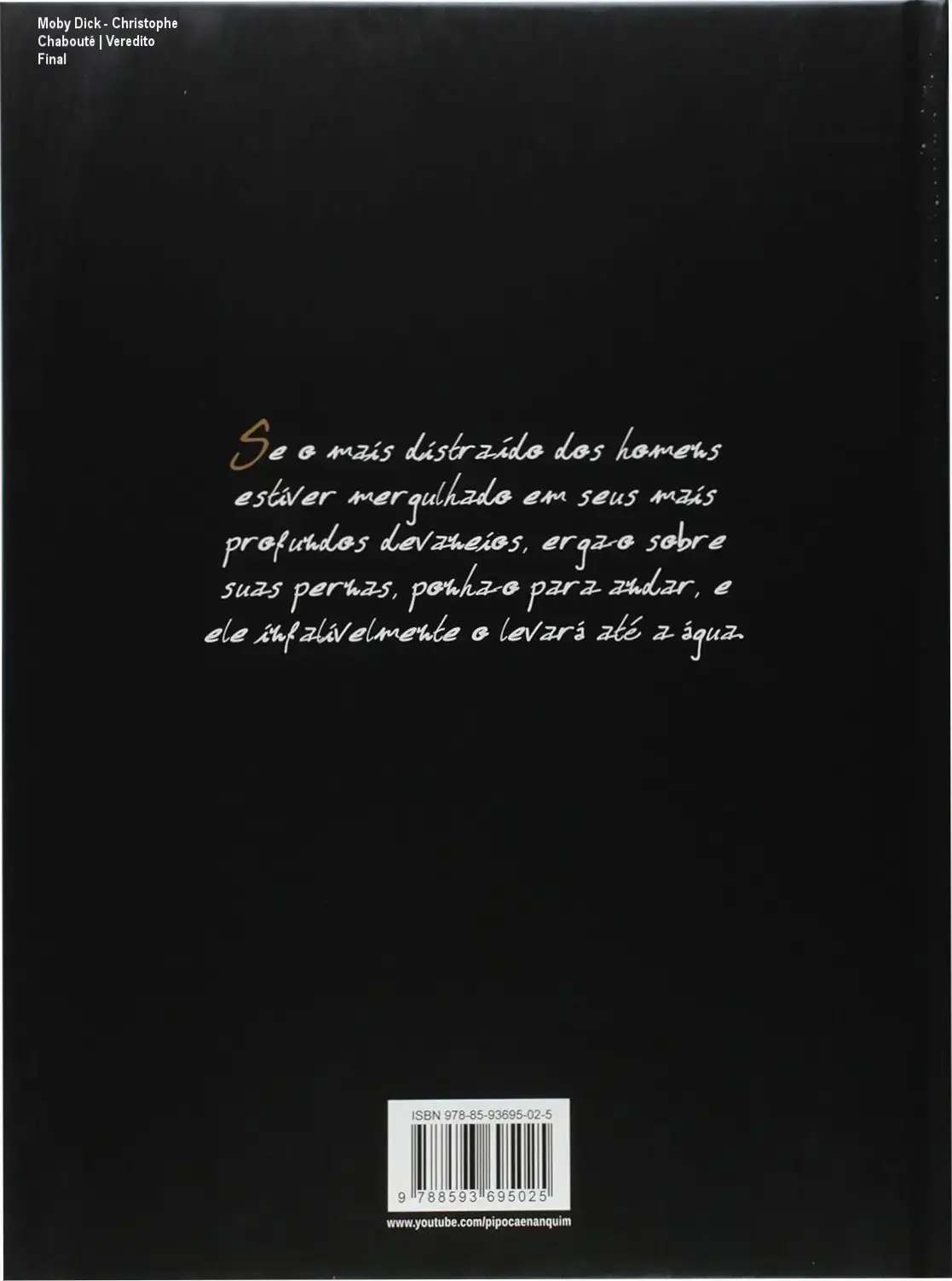 Capa da edição de luxo de Moby Dick adaptada por Christophe Chabouté