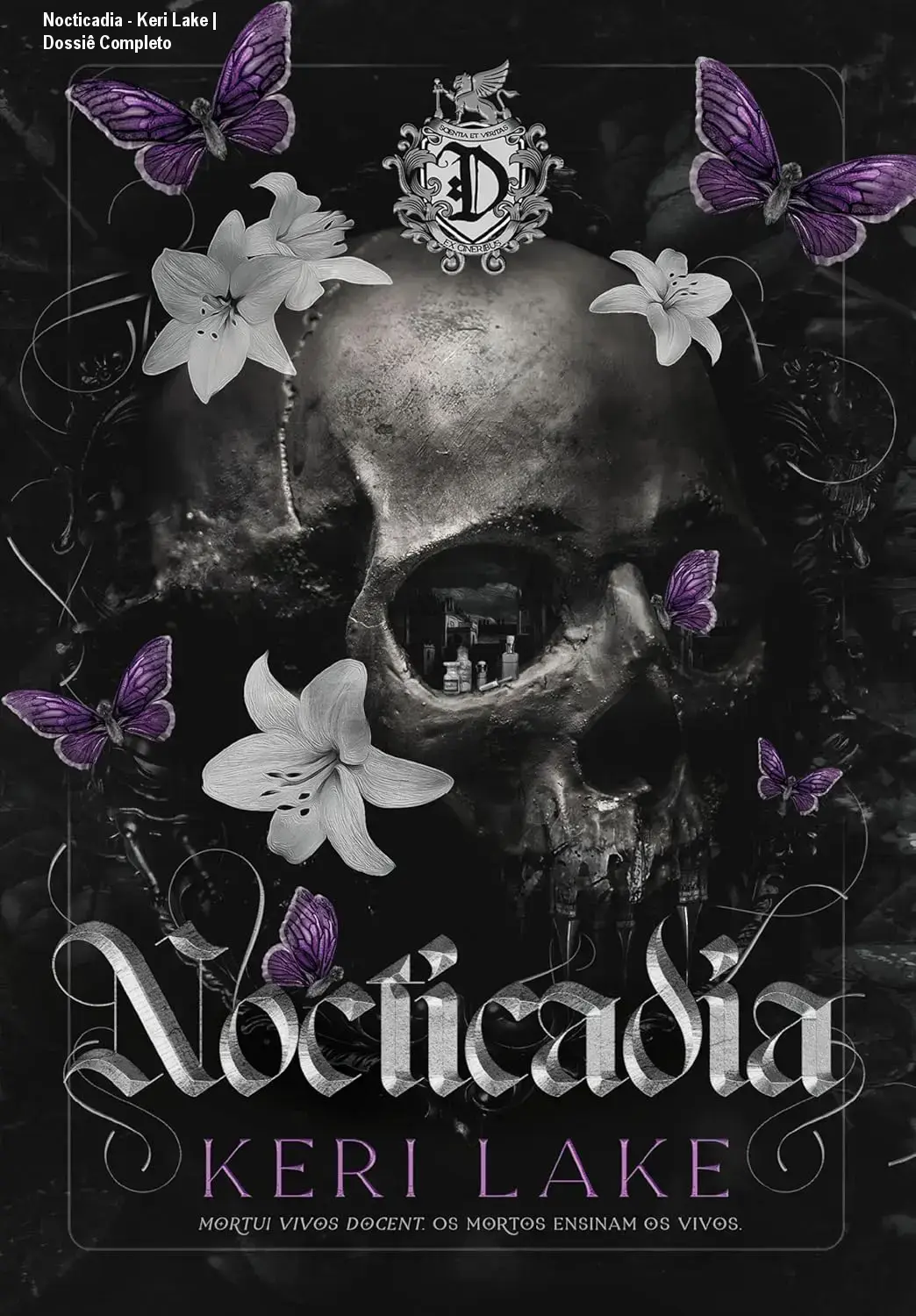Capa do eBook Nocticadia de Keri Lake em um ambiente de romance dark gótico
