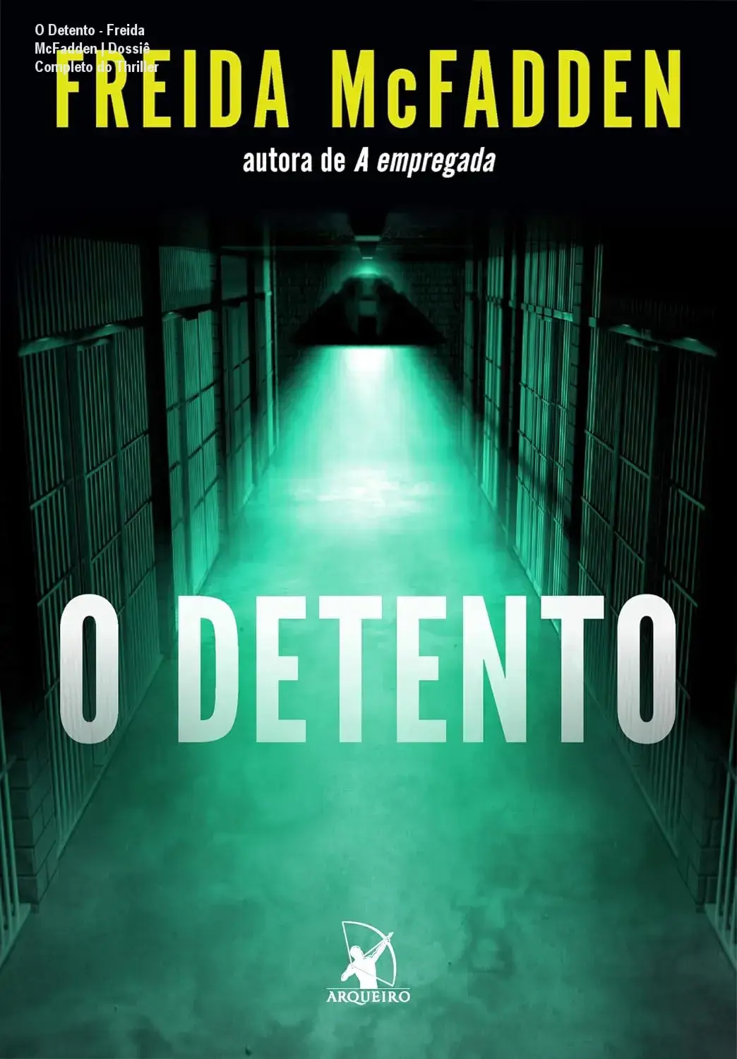Capa do ebook O Detento de Freida McFadden exibida em um dispositivo Kindle
