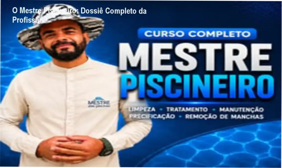 Profissional realizando a manutenção técnica e o equilíbrio químico de uma piscina residencial