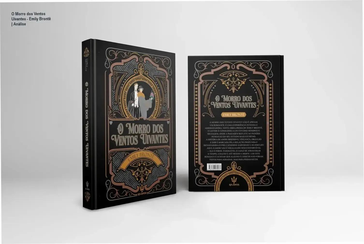 Capa da edição de luxo de O Morro dos Ventos Uivantes com acabamento em hot stamping e marcador de fitilho
