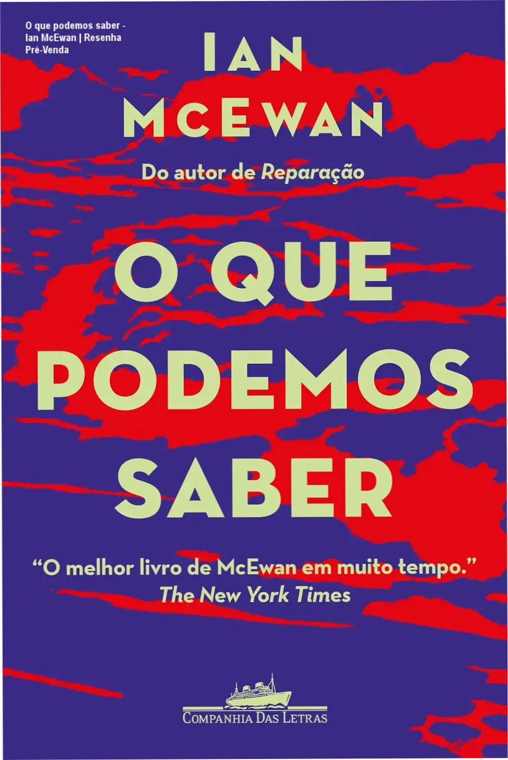 Capa do ebook 'O que podemos saber' de Ian McEwan, destacando a luta entre saber e ignorância