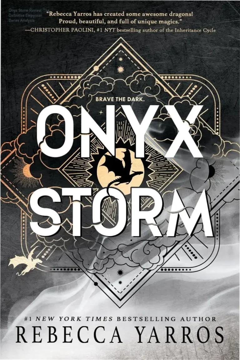 Cover art of Onyx Storm by Rebecca Yarros, the third installment in The Empyrean series