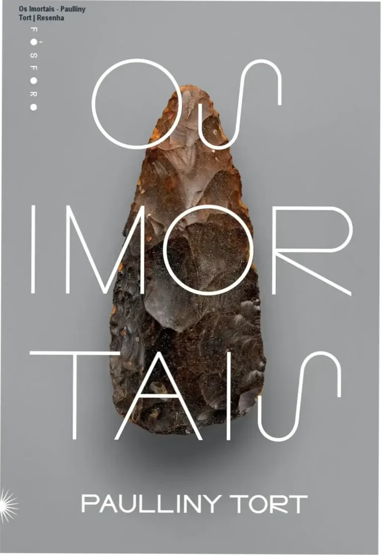 Imagem do livro Os Imortais destacando arte rupestre e personagens pré-históricos