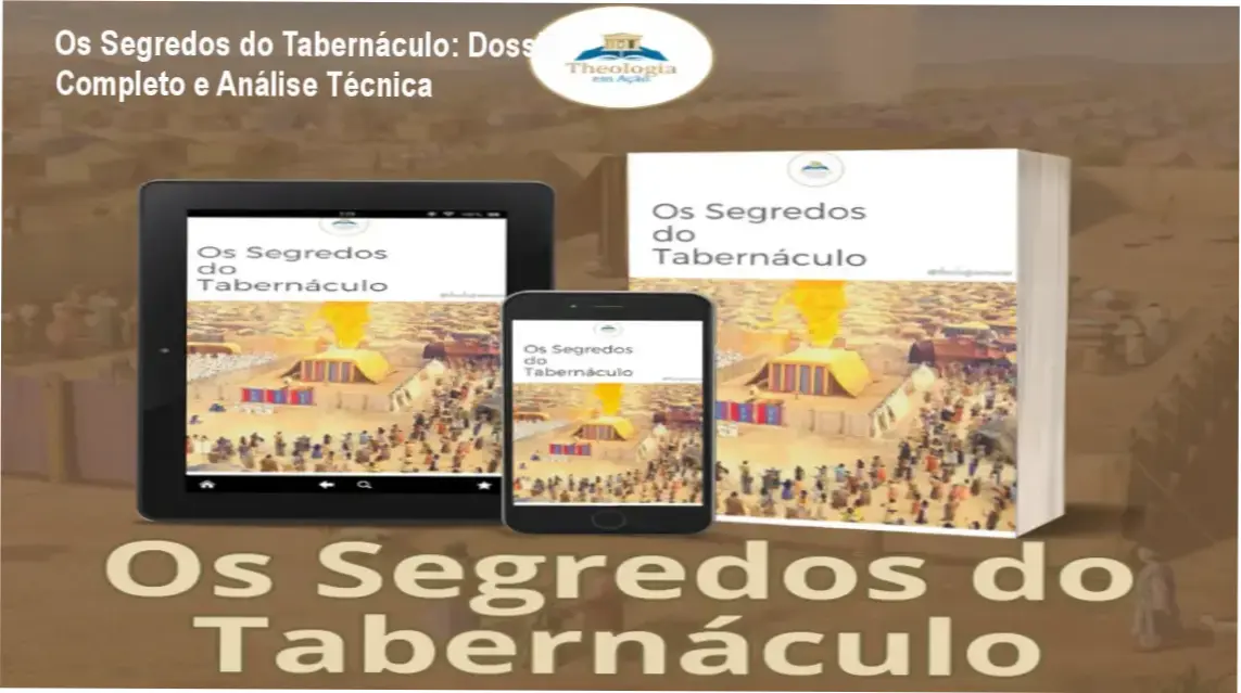 Capa do eBook Os Segredos do Tabernáculo sobre um fundo temático sagrado