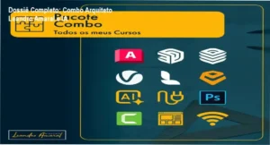 Interface do portal de cursos do Arquiteto Leandro Amaral mostrando módulos de modelagem 3D e inteligência artificial