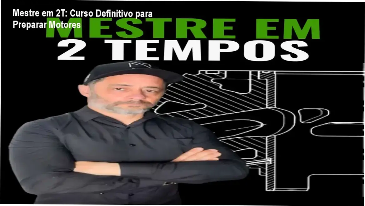 Ilustração do curso Mestre em 2T mostrando diagrama de preparação de motor 2 tempos
