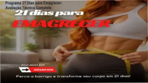 Mulher praticando exercícios físicos em casa focada no programa de emagrecimento 21 dias