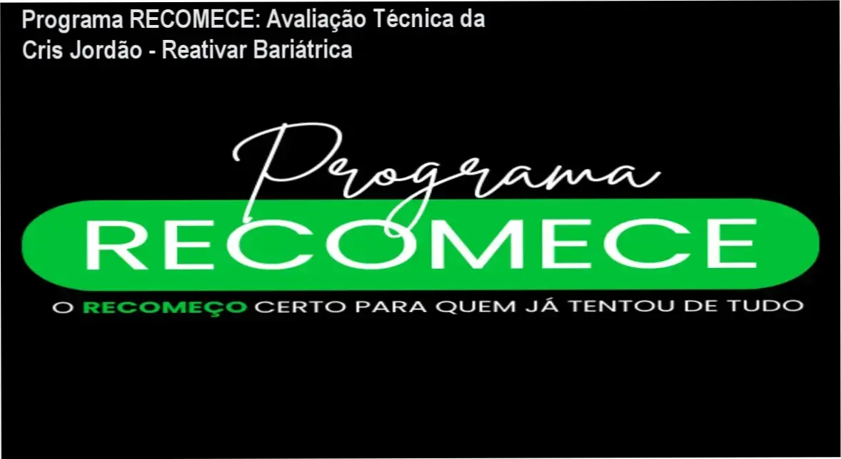 Cris Jordão apresentando o Programa RECOMECE para reprogramação metabólica no pós-operatório bariátrico