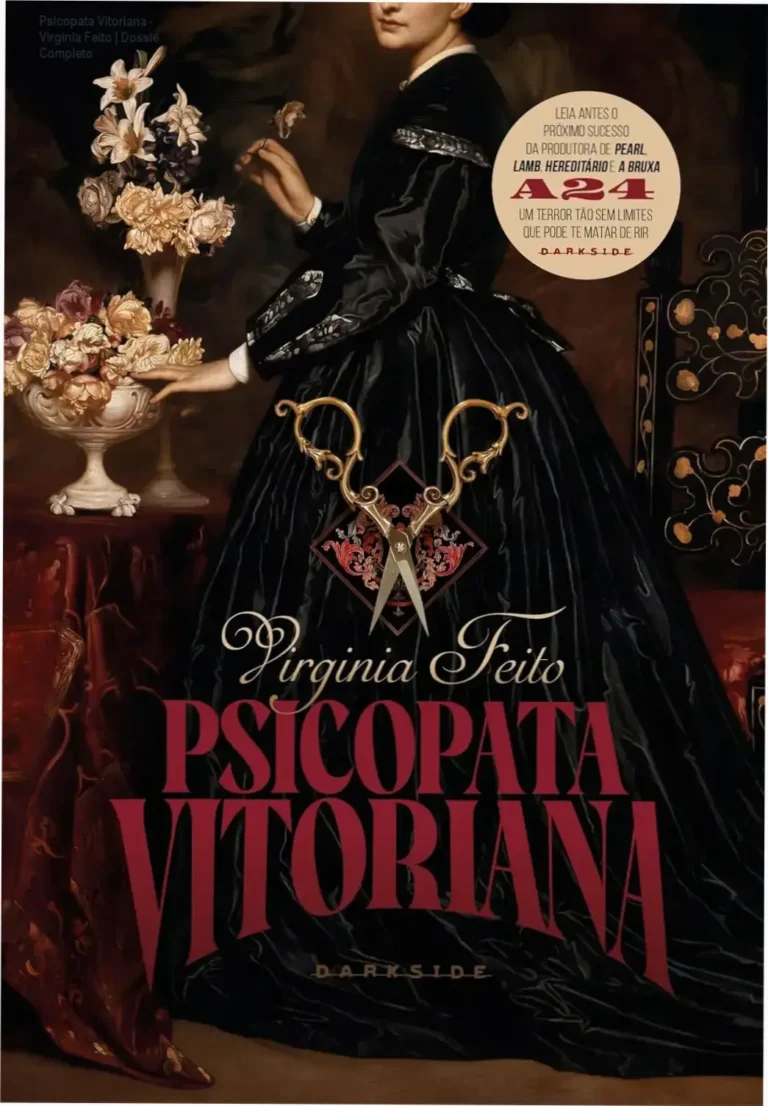 Capa do livro Psicopata Vitoriana de Virginia Feito com estética gótica e sombria