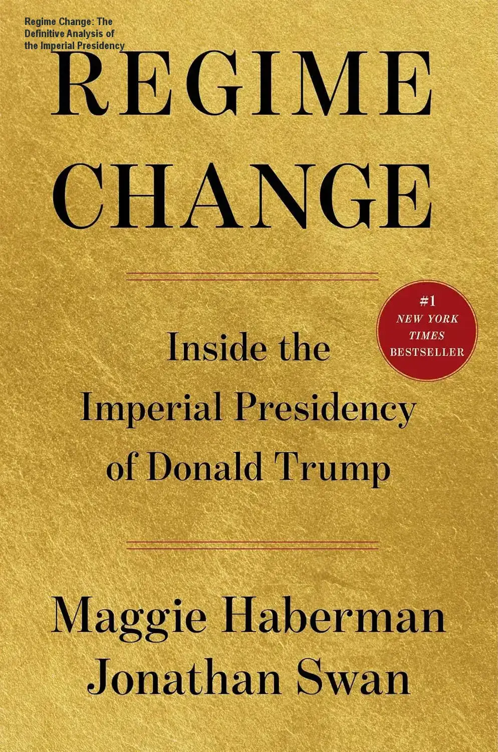 Hardcover book cover of Regime Change by Maggie Haberman and Jonathan Swan