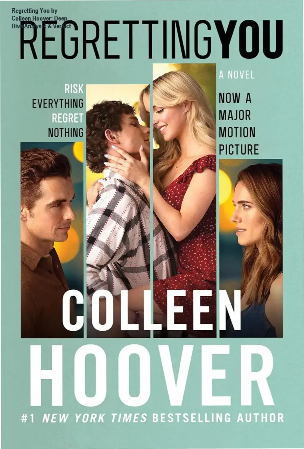 Regretting You Kindle edition ebook cover by Colleen Hoover featuring abstract design