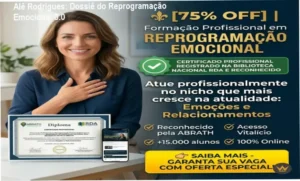 Interface de aprendizado do curso Reprogramação Emocional Avançado 3.0 de Alê Rodrigues