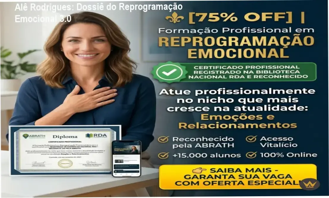 Interface de aprendizado do curso Reprogramação Emocional Avançado 3.0 de Alê Rodrigues
