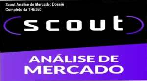 Analista de futebol utilizando software de análise de dados e scouts em campo