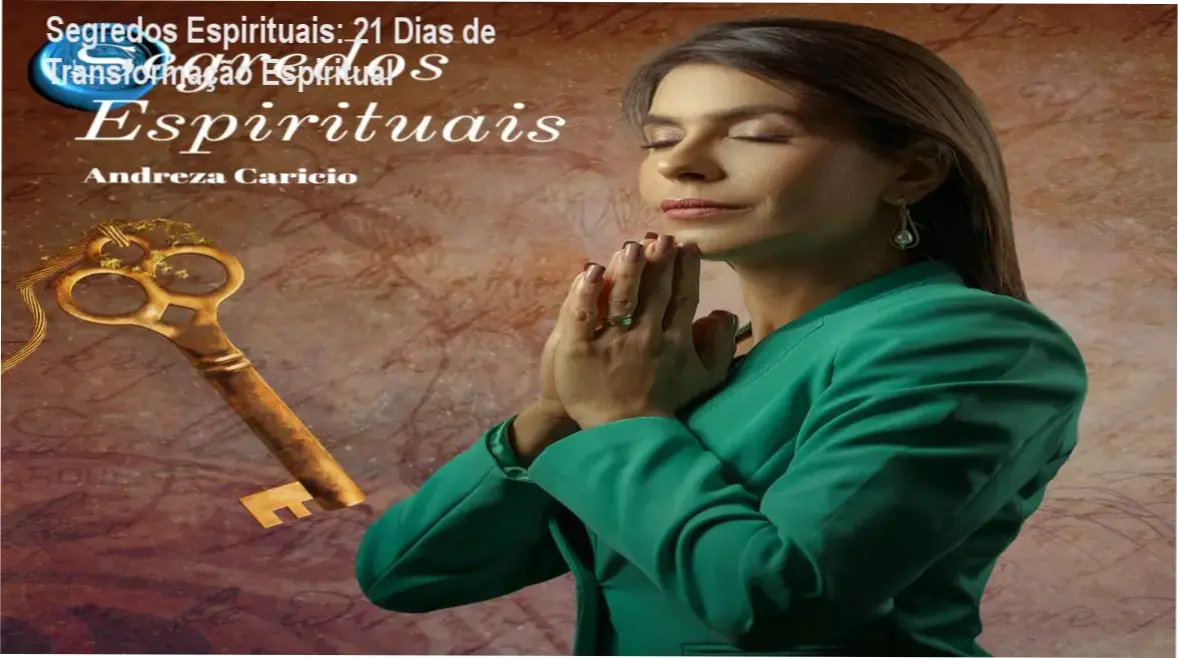 Capa do ebook Segredos Espirituais com meditação e símbolos de prosperidade