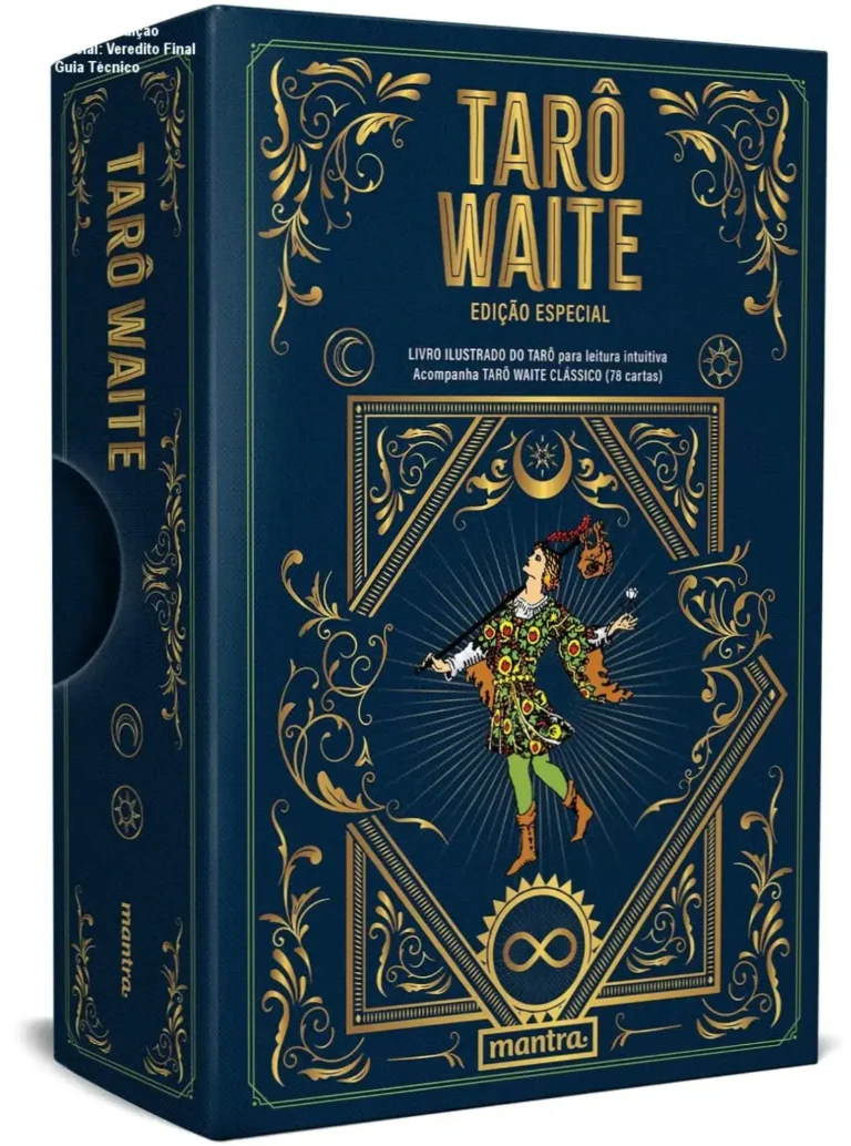 Box do Tarô Waite Edição Especial com cartas ilustradas e livro guia para leitura intuitiva