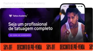 Tattoo Academy de Raphael Salles: visão interna da plataforma de cursos de tatuagem