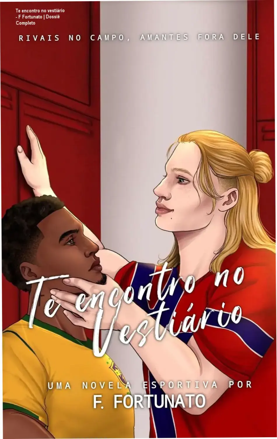 Capa do eBook Te encontro no vestiário de F Fortunato com temática de romance MM esportivo