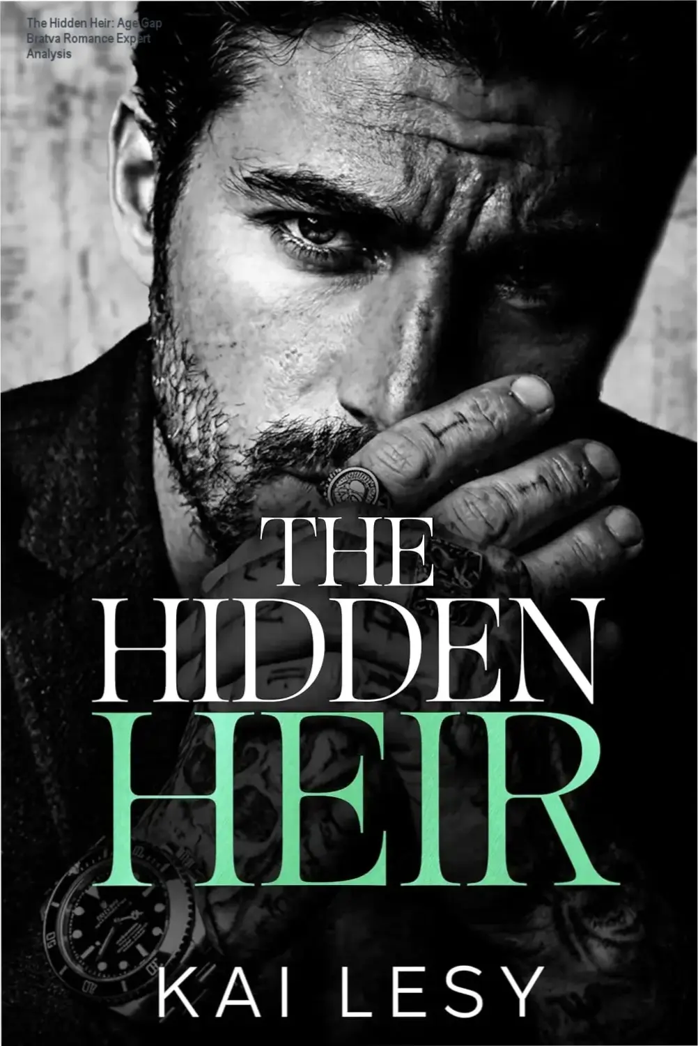 Cover of The Hidden Heir by Kai Lesy showing a dominant mafia boss embracing a curvy woman, representing the age gap forced marriage romance theme.
