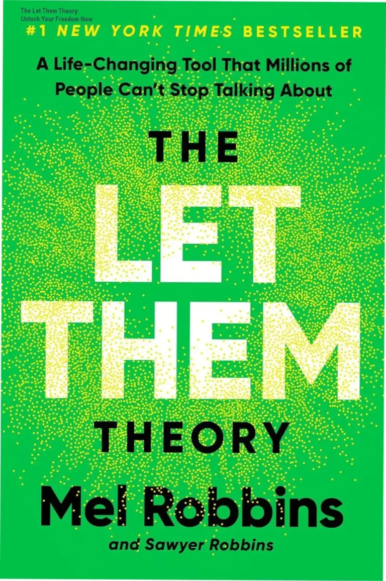 Cover of The Let Them Theory by Mel Robbins illustrating empowerment and freedom