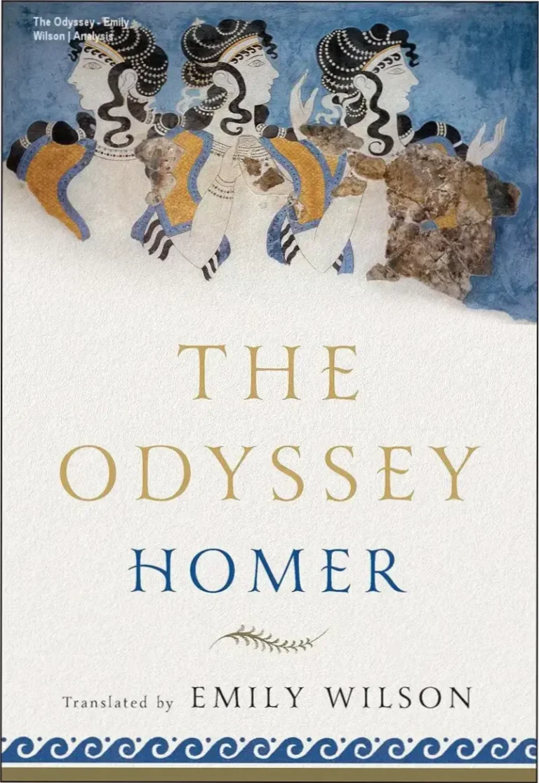Cover of The Odyssey translated by Emily Wilson, showing modern paperback edition