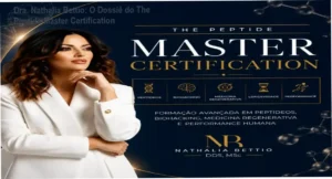 Interface de aulas e módulos da certificação The Peptide Master Certification da Dra. Nathalia Bettio