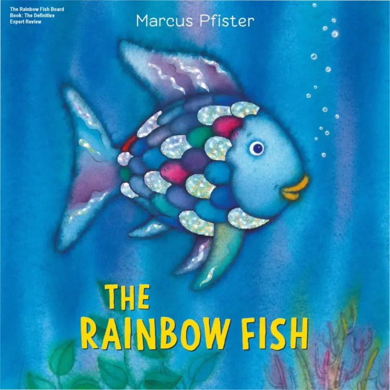 A colorful board book of The Rainbow Fish featuring glittering foil stamps for toddlers