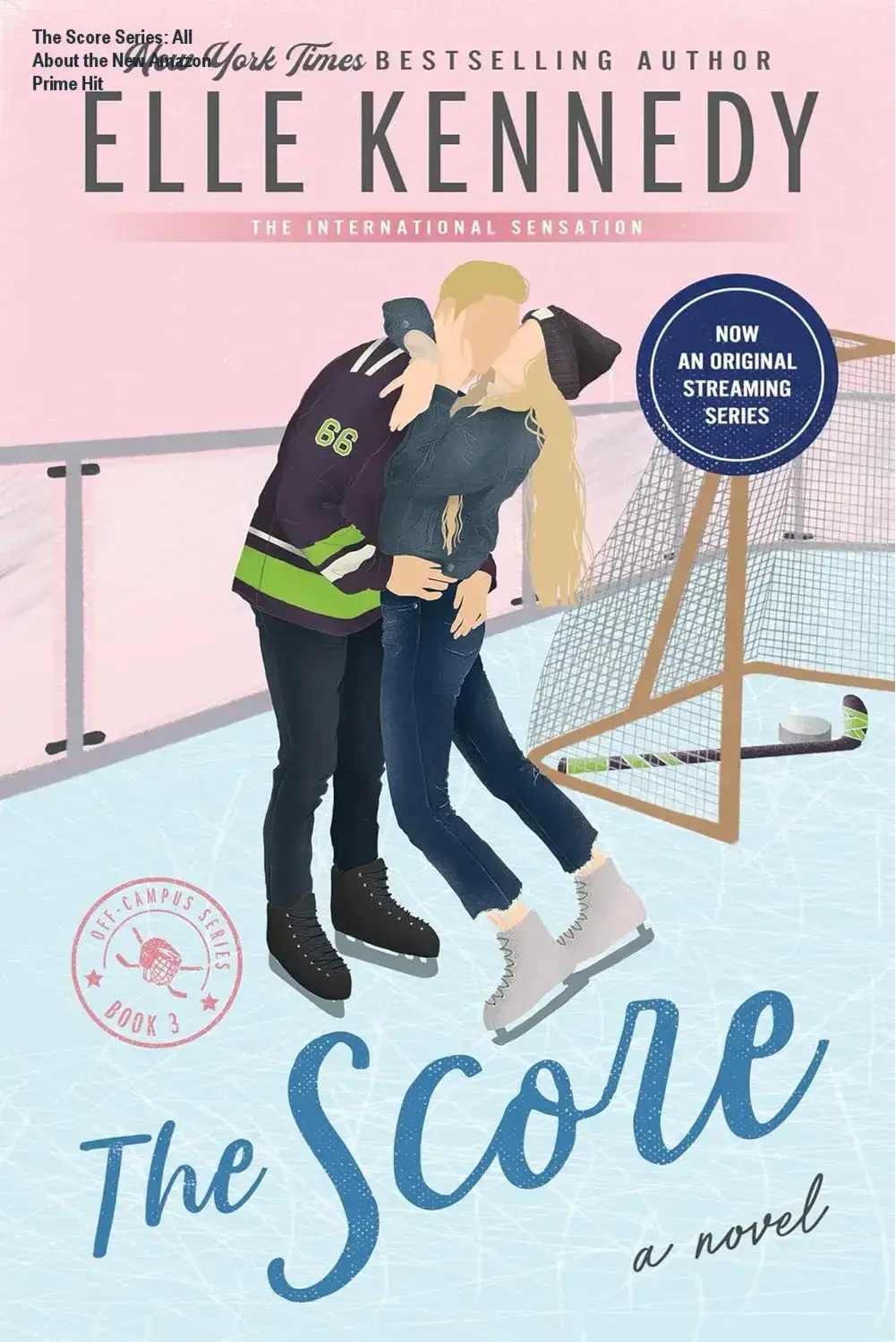 Cover of The Score book set against a streaming screen background