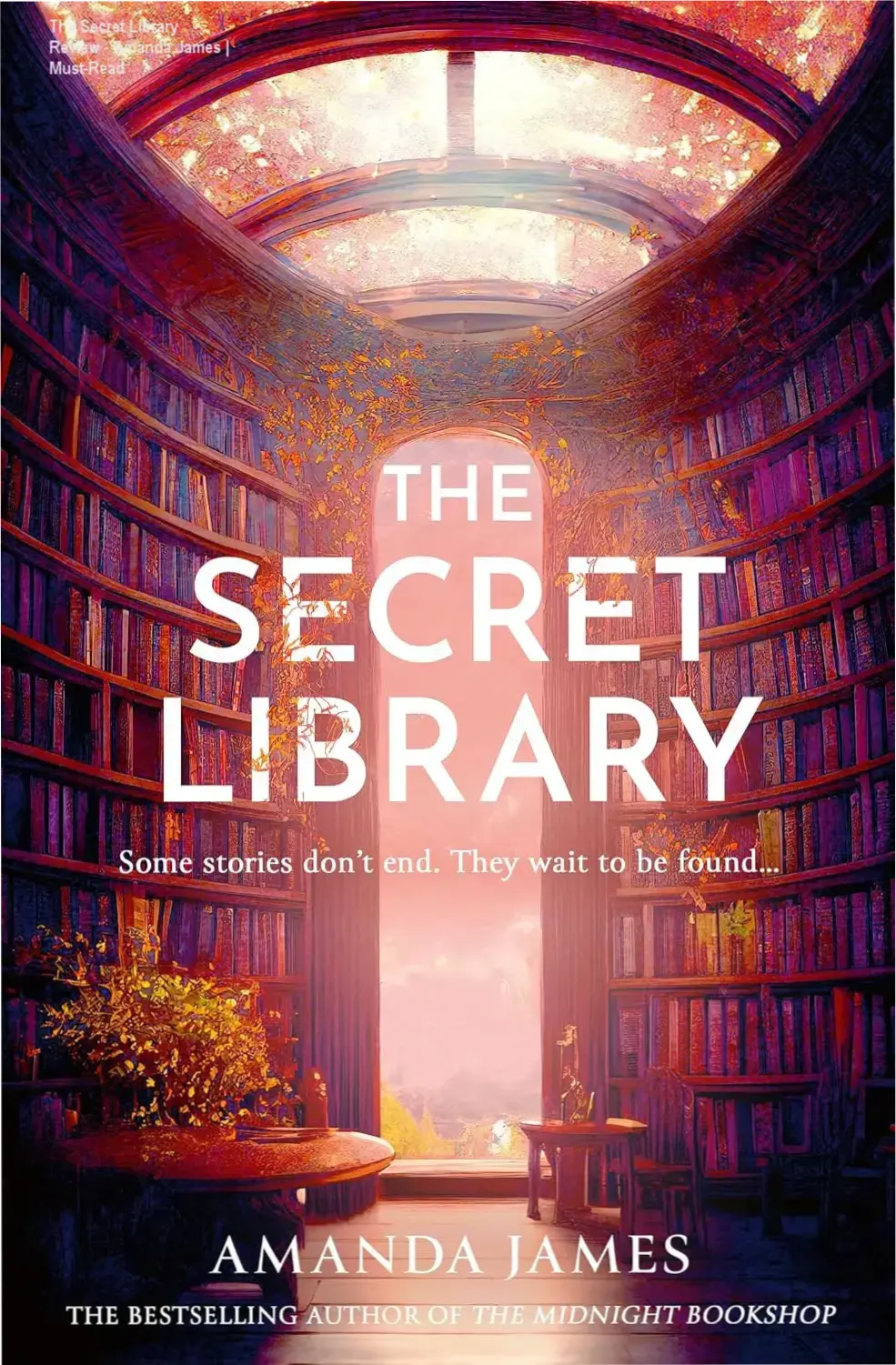 Cover of The Secret Library by Amanda James, a magical heartwarming story for 2026 book lovers