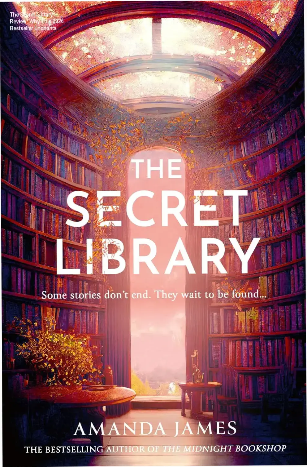 Cover of The Secret Library by Amanda James, 2026 magical realism bestseller