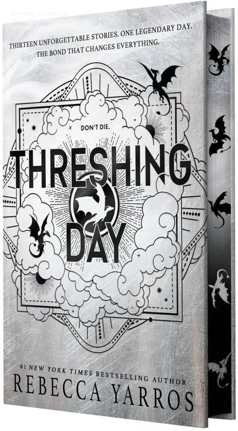 Threshing Day by Rebecca Yarros hardcover edition featuring Empyrean series characters and dragon artwork