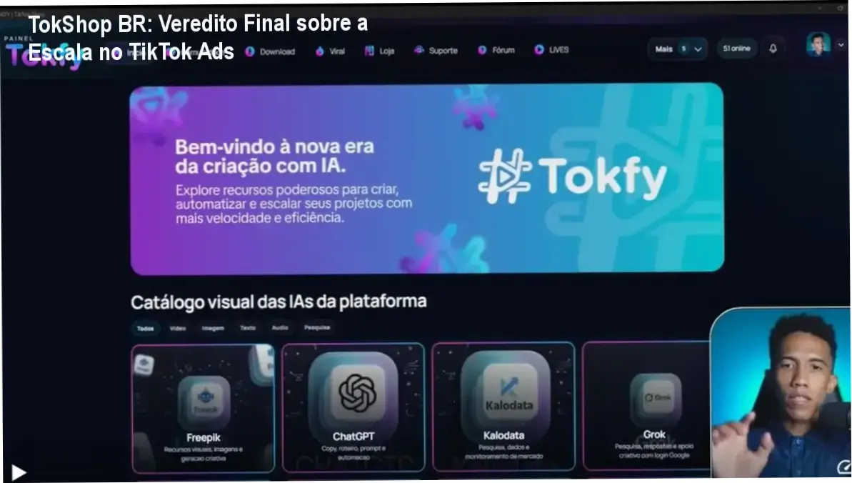Análise da estrutura de vendas e escala de produtos do método TokShop BR via TikTok Ads