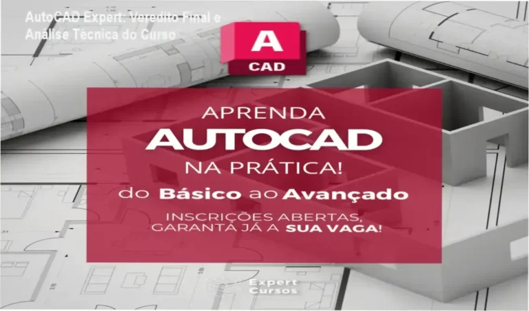 Interface do software AutoCAD com projetos 2D e 3D do Treinamento AutoCAD Expert
