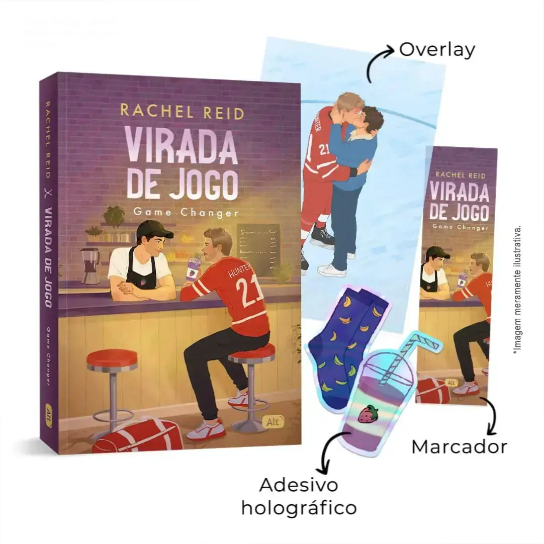Capa do livro Virada de Jogo de Rachel Reid, romance esportivo LGBTQ+