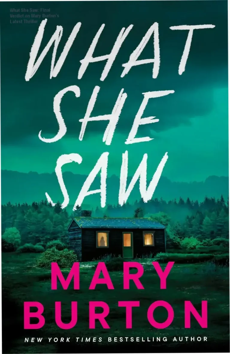 Ebook cover of What She Saw by Mary Burton featuring a suspenseful atmosphere
