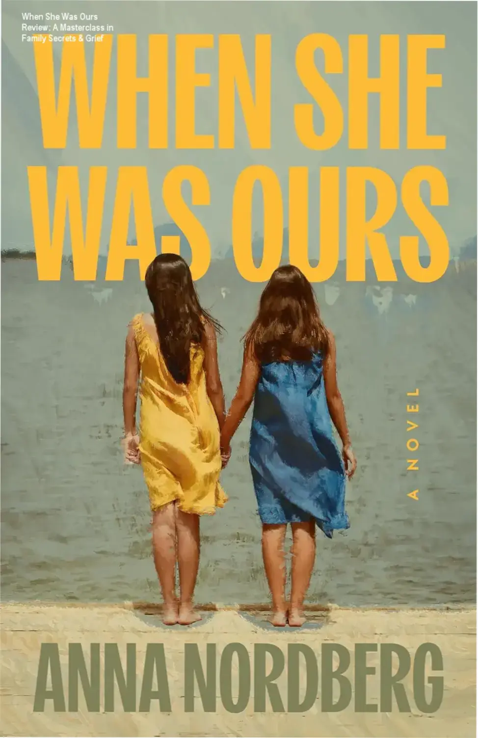 Cover of When She Was Ours by Anna Nordberg, a bestselling Kindle ebook about family secrets and grief.