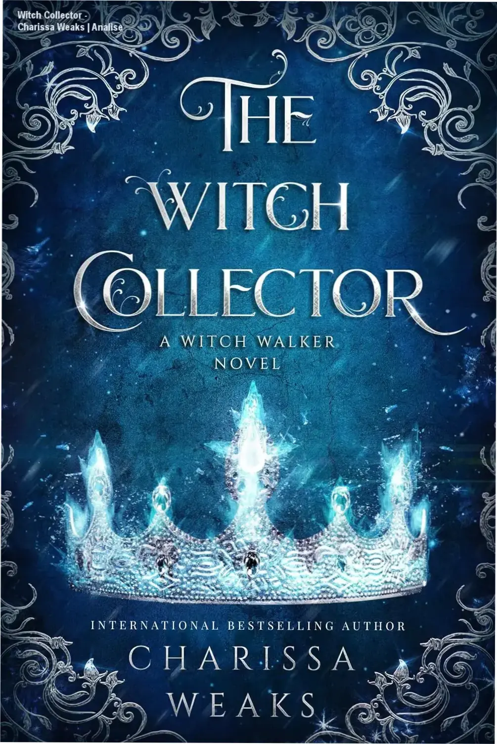 Cover art showing witch and sorcerer in icy forest with glowing magic auras