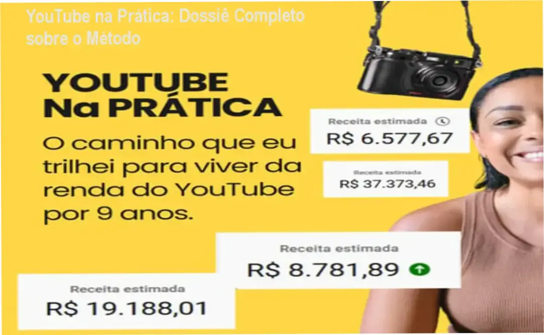 Interface de curso online sobre crescimento orgânico e monetização no YouTube